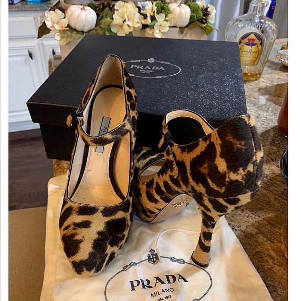 Prada pony style calfskin heels